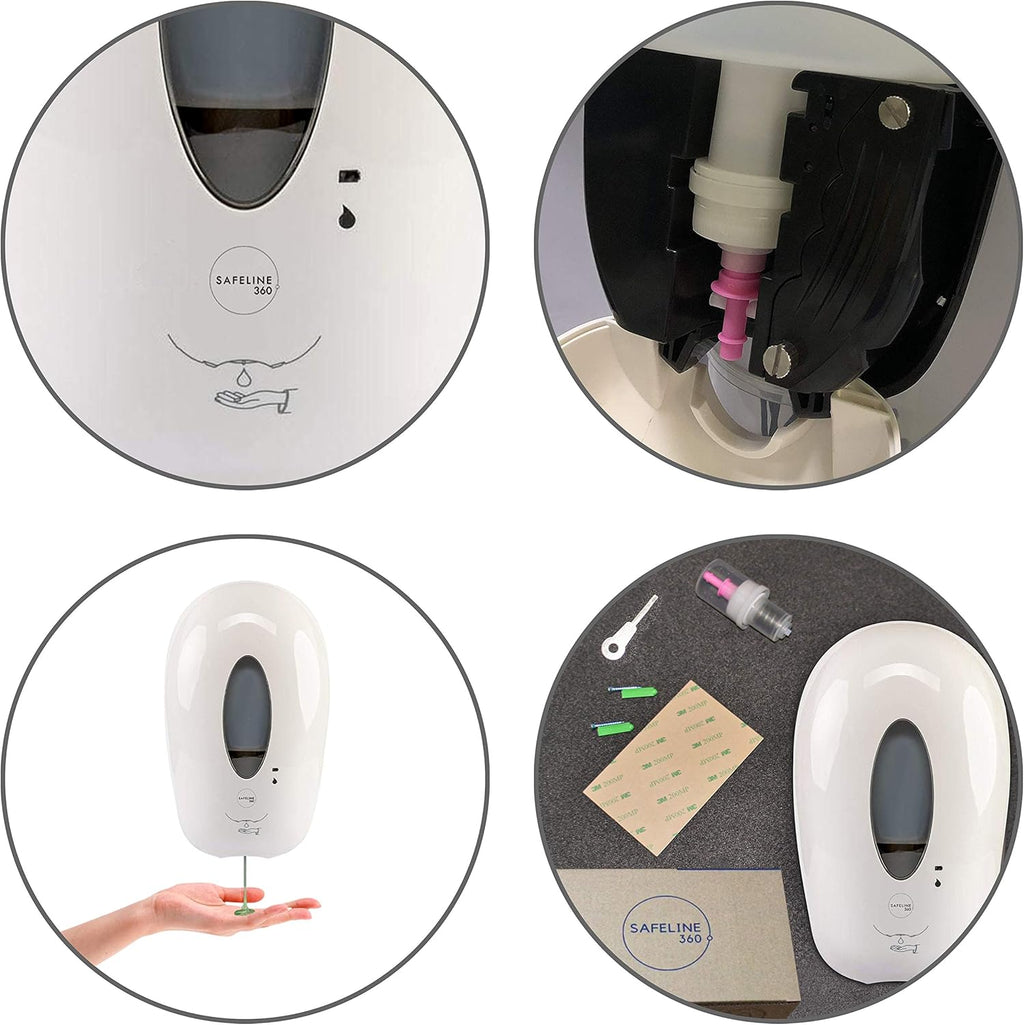 Touchless Commercial Hand Sanitizer Dispenser, 1000ml, White, Pack of 2 X676