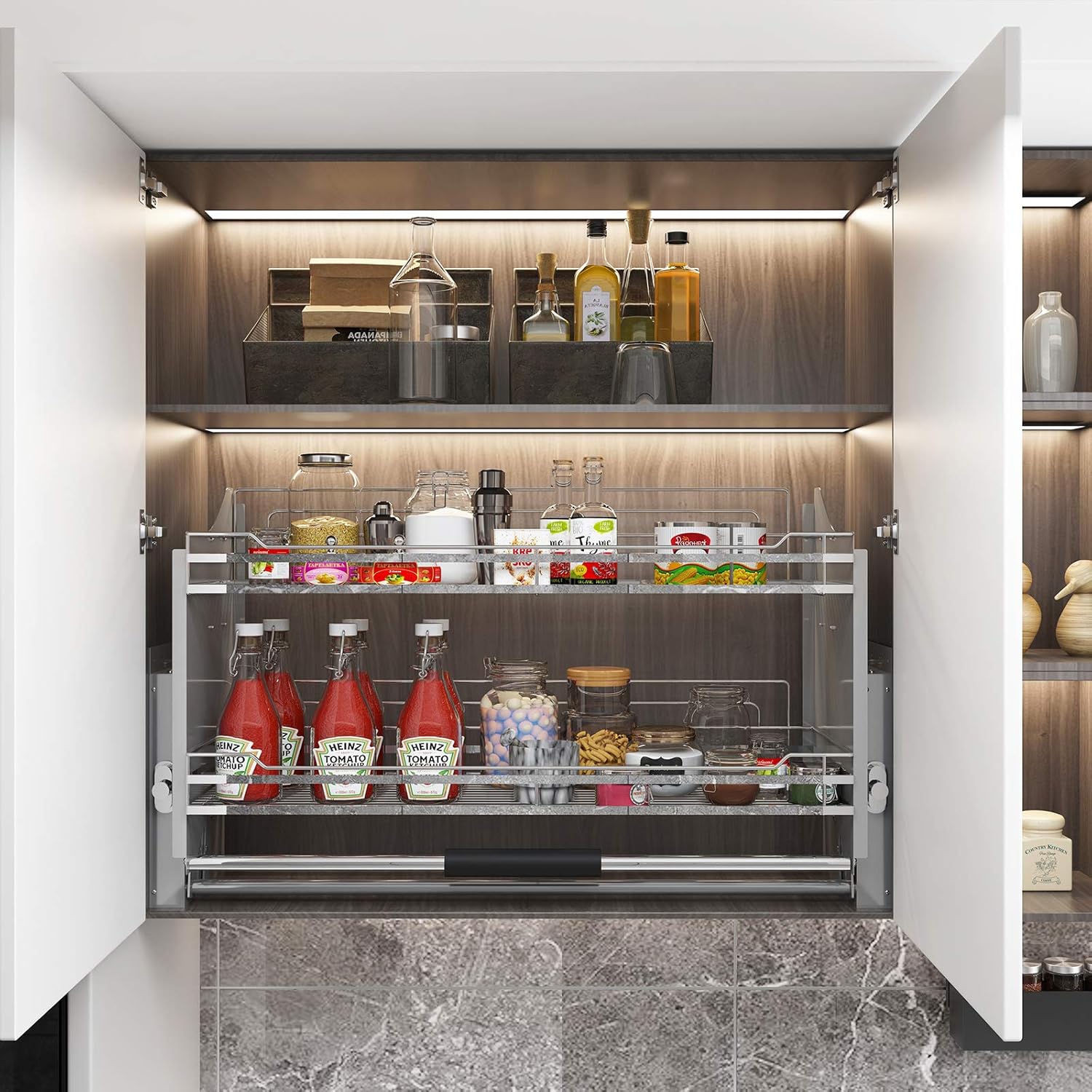 Pull-Down Cabinet Organizer 2 Tier C657426