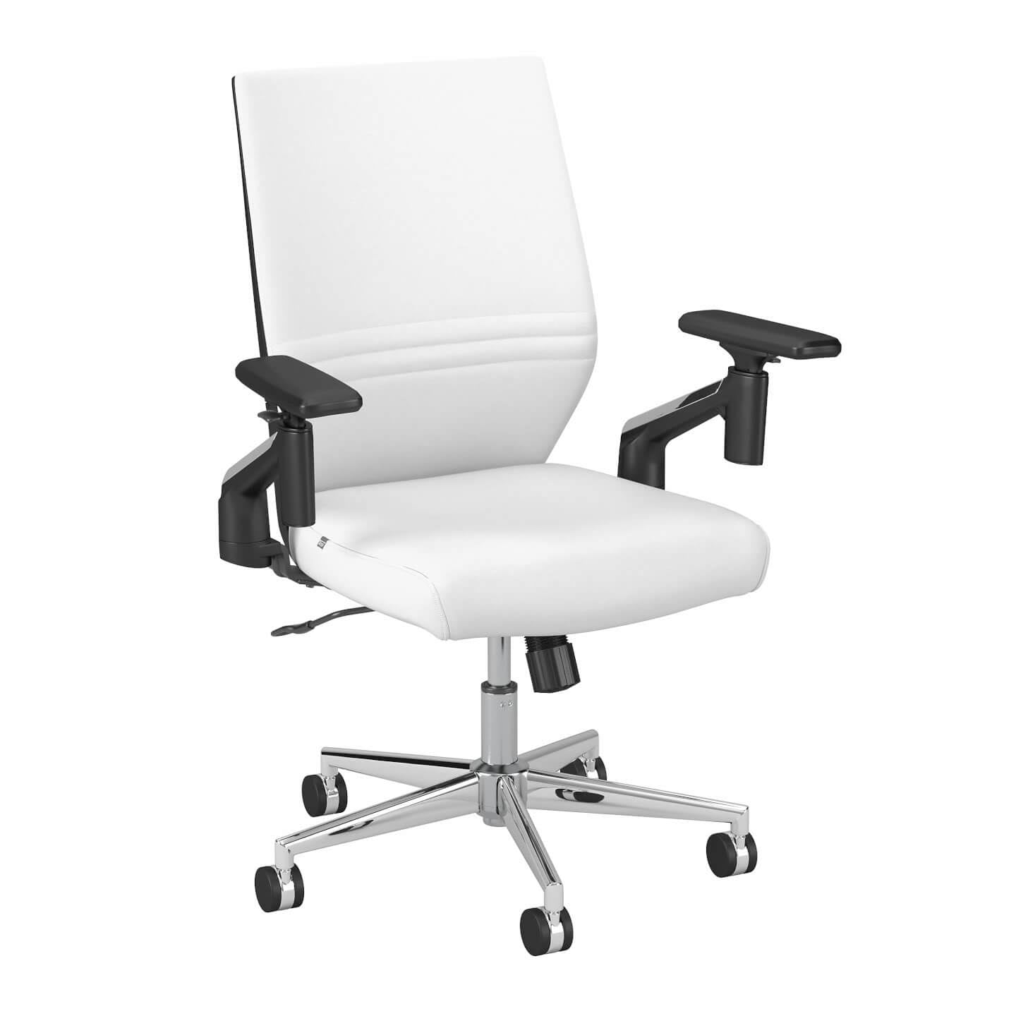 Washed Gray Leather Office Chair Y759758