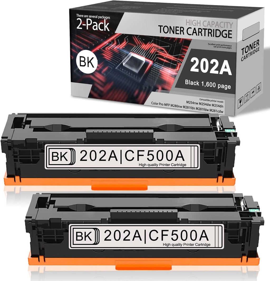 2 Pack Black Toner Cartridge for HP Printers I987780