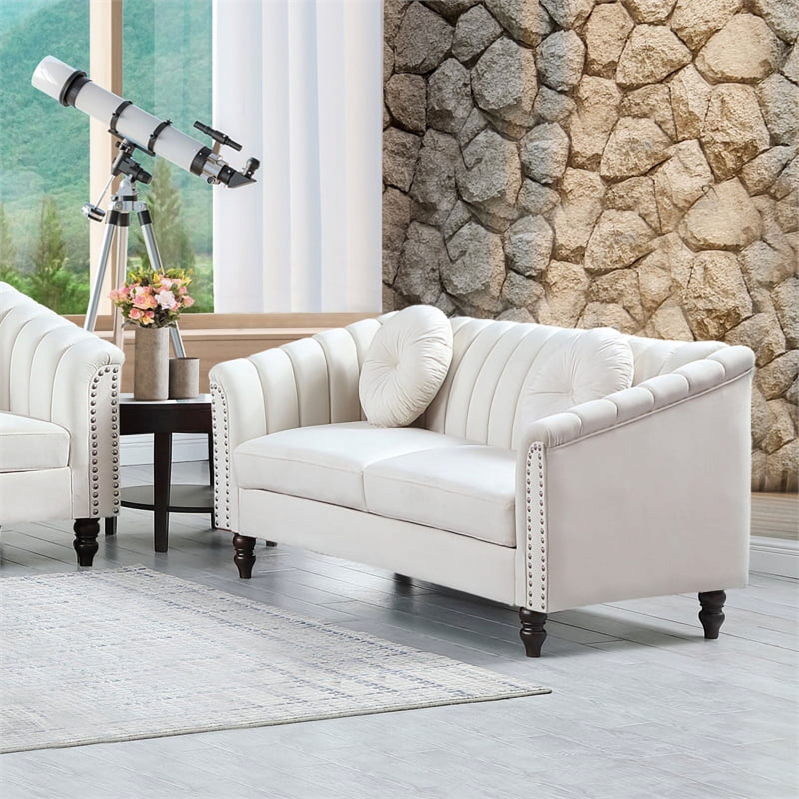 3 Piece Velvet Sofa Loveseat and Chair Set F490