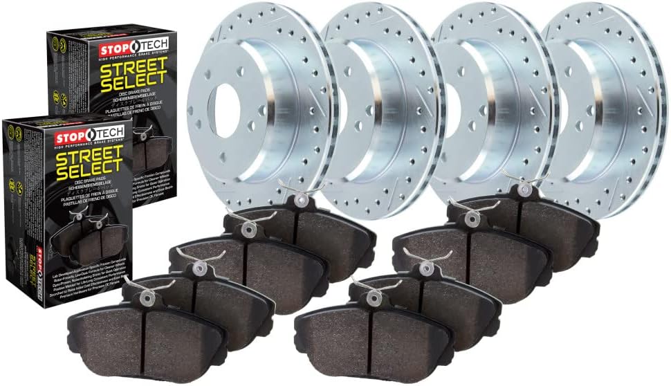 Drilled & Slotted Brake Rotor and Brake Pads Kit Y893302