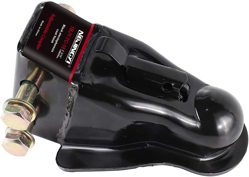 2-5/16 in Adjustable Trailer Coupler, Black Powder Coat, Pack of 2 E644356