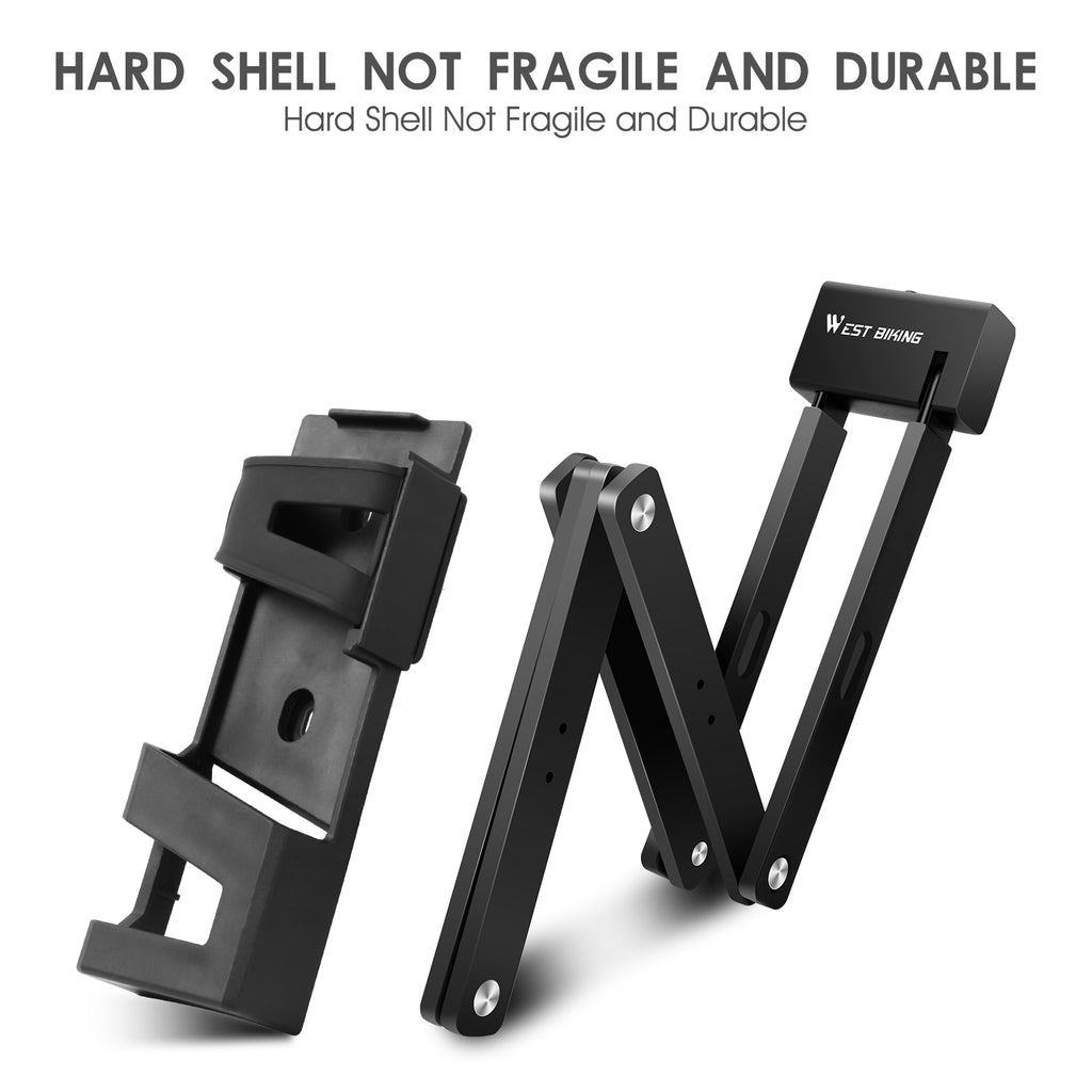 39in Foldable Steel Anti-Theft Bicycle Lock with 2 Keys M382409