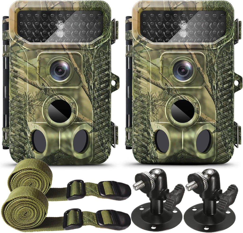 2 Pack 4K 32 MP Game Camera with Night Vision Motion Activated Hunting Camera I7407