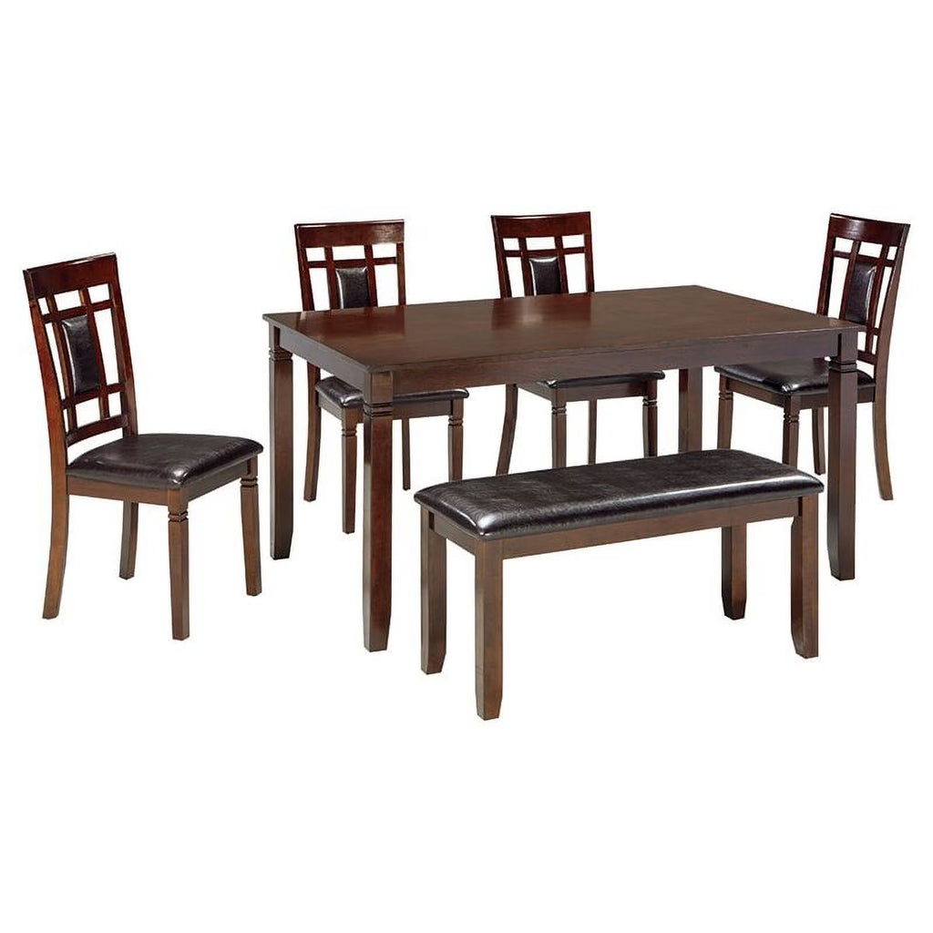 6-Piece Engineered Wood Dining Set in Brown U58350