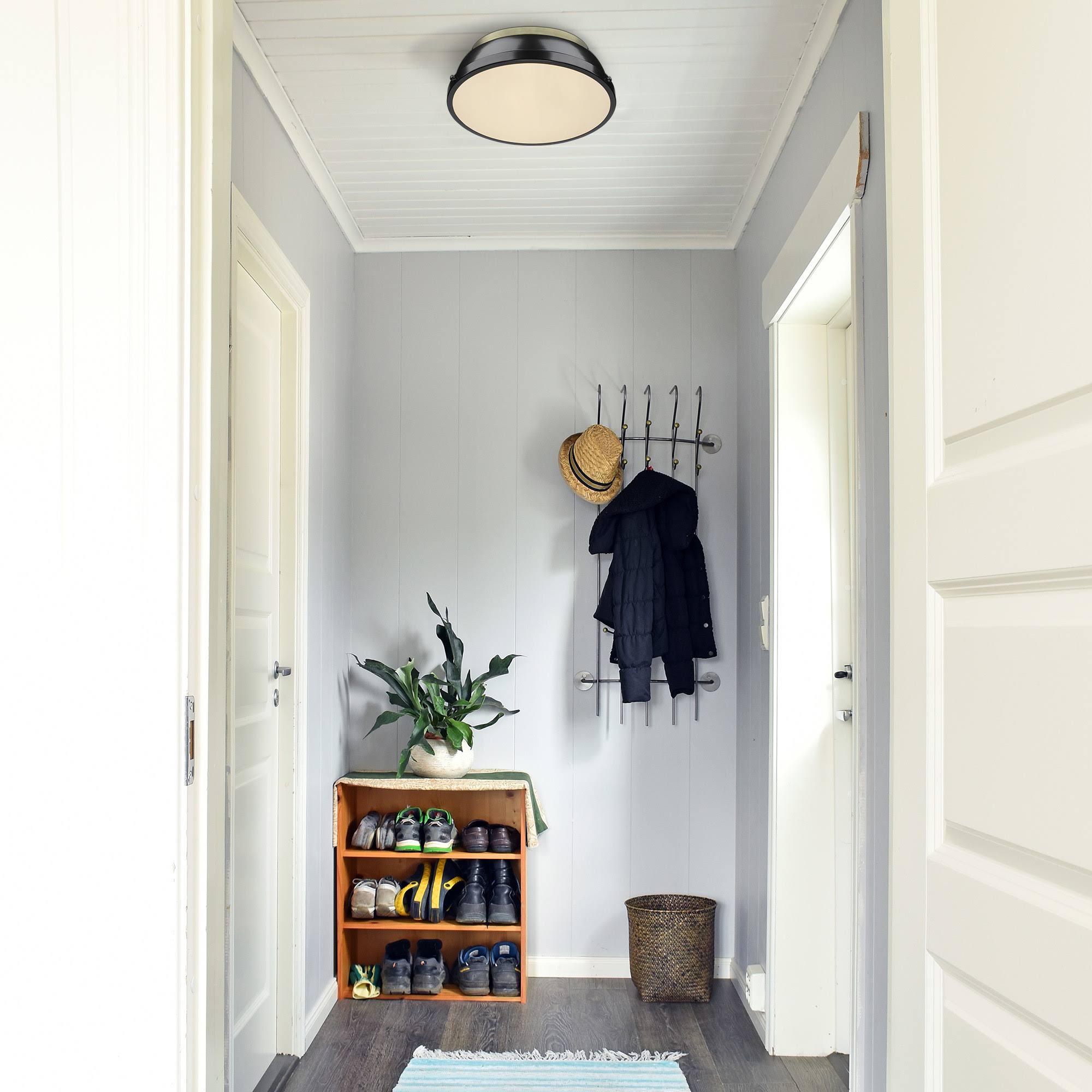 Aged Brass Flush Mount Light D578
