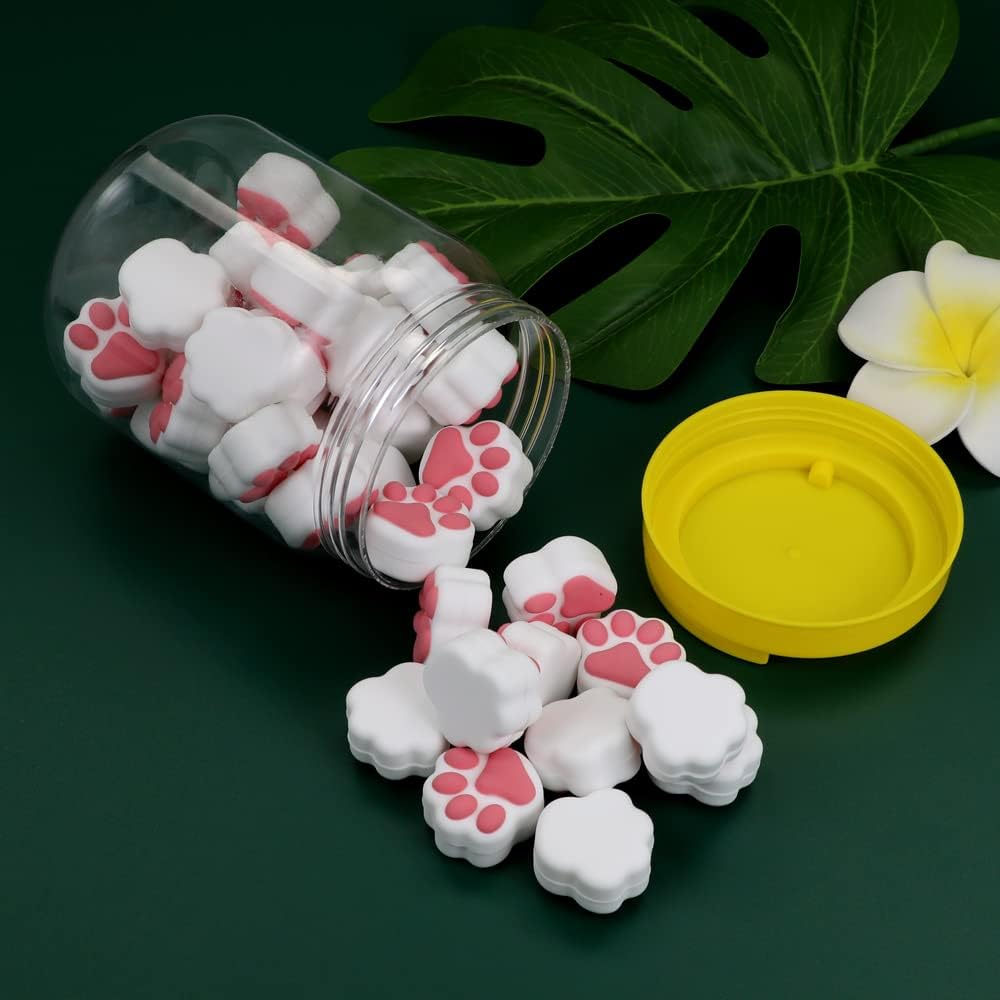 3ml Silicone Container For Wax Non-Stick Food Grade Cat Paw Small Silicone Jars Storage Containers (6) Pack of 2 K852