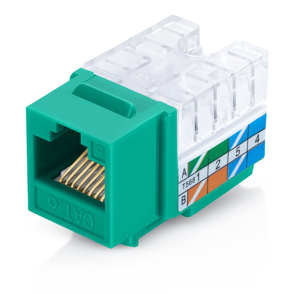 50-Pack White Cat6/5e Keystone Jack M456