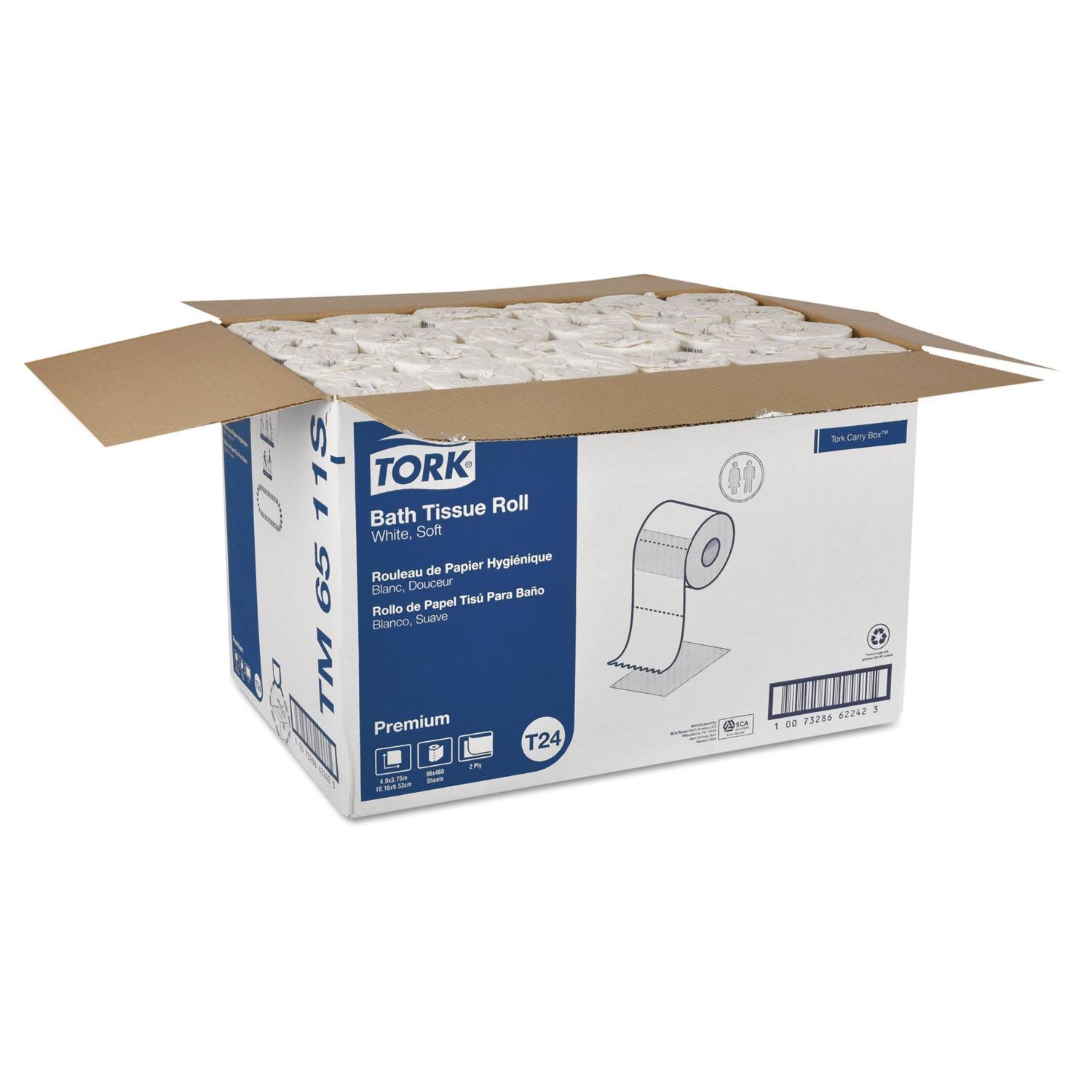 2-Ply White Bath Tissue Roll Case/96 A65325