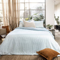 Starlight Blue Stripes Fitted Sheet D296