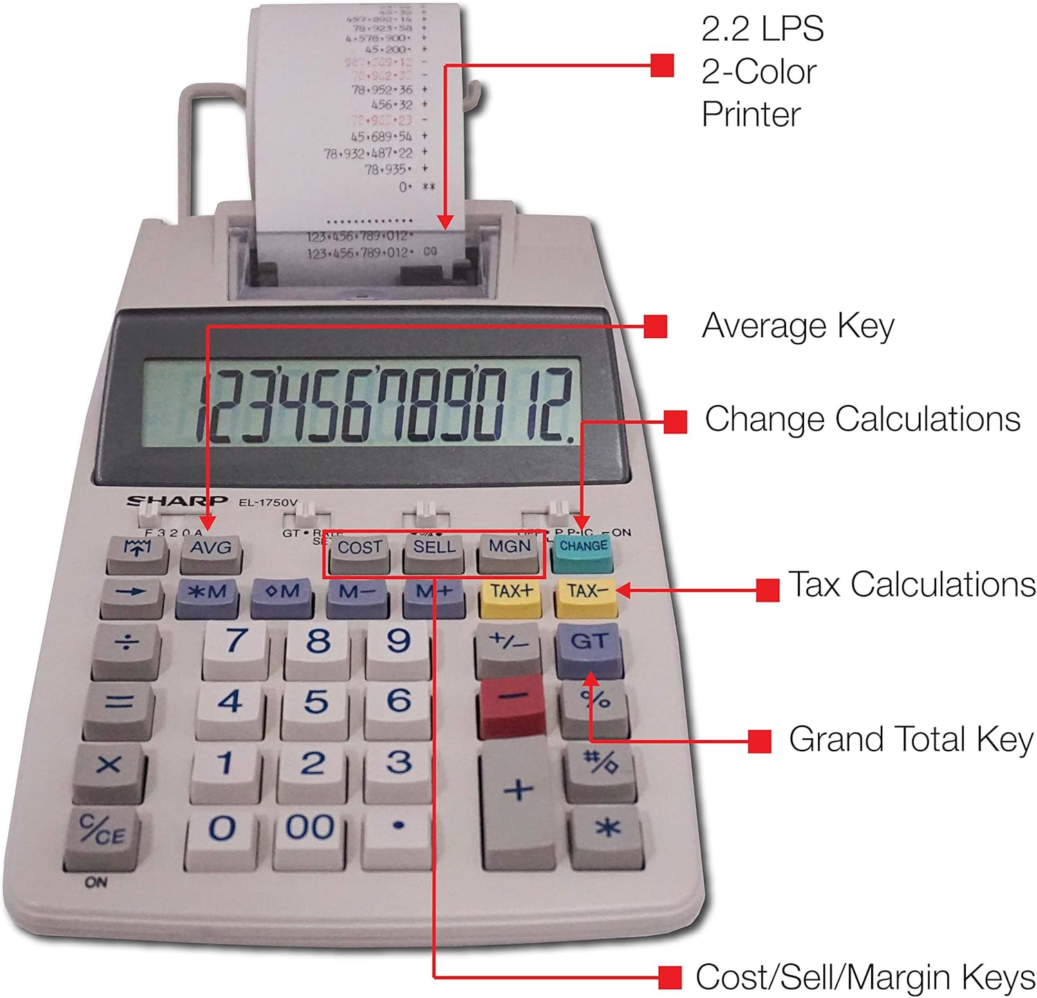 Two-Color Printing Calculator S390