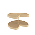 Almond Polymer Kidney Lazy Susan 2-Shelf C938