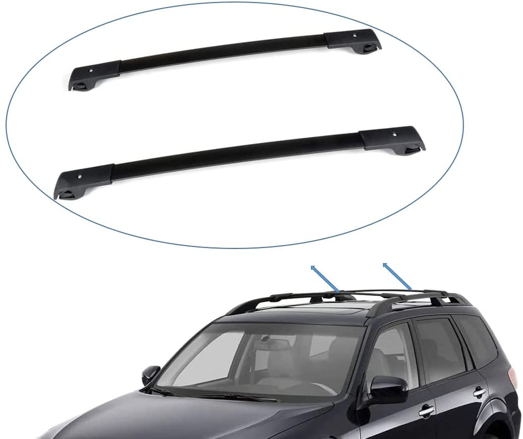 Roof Rack Cross Bars Pair Set Aluminum Black G2997