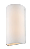 White Fabric 2 Light Wall Sconce U169