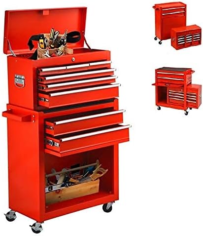 Blue 8-Drawer Rolling Tool Chest with Lockable Drawers X61935