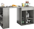 Gray Wooden Sideboard with 2 Drawers and Adjustable Shelves S120299