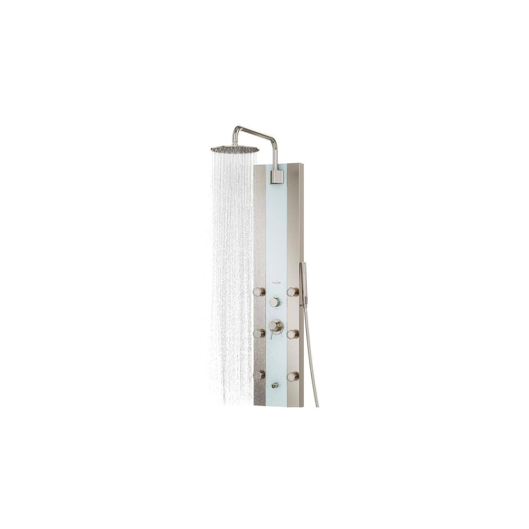 White Glass Shower Panel Z809