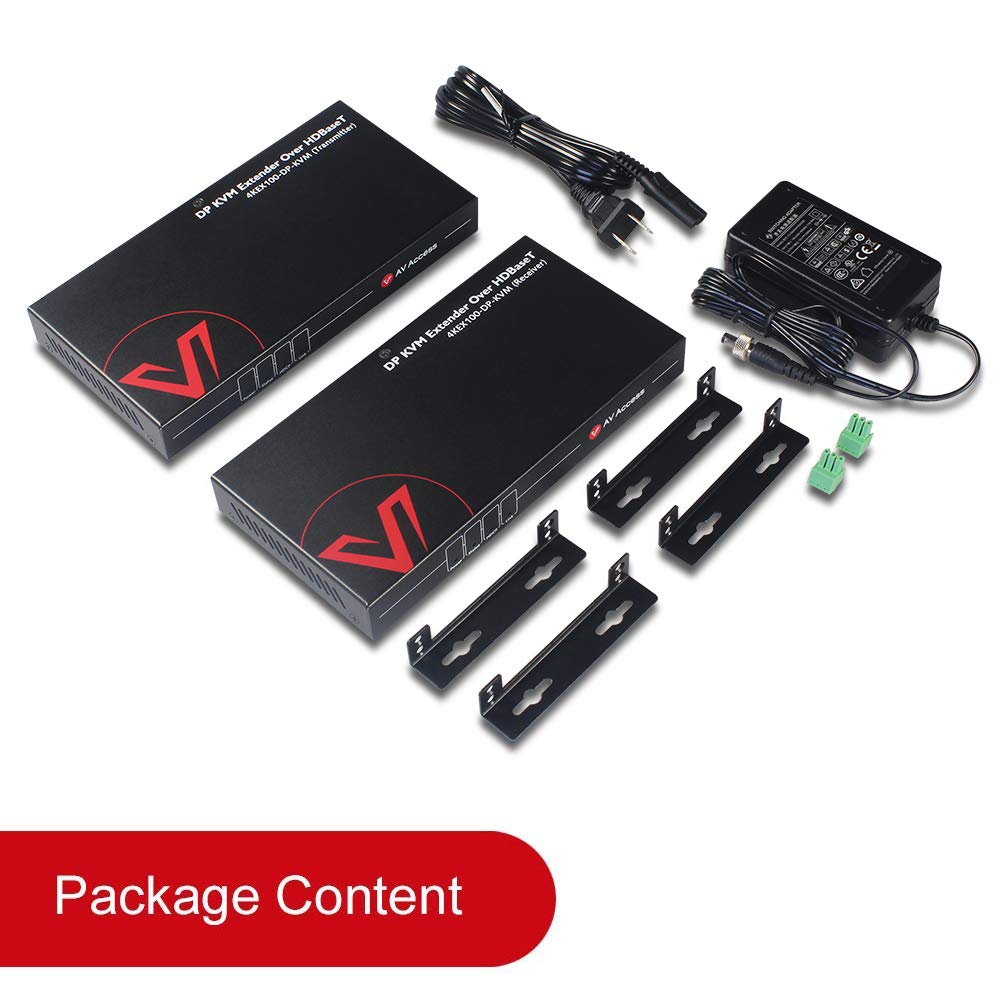 HDMI USB Extender KVM, 100m 330ft, 4K 60Hz, Over Cat5e/6a, 4 Ports USB2.0, RS232, POE K991364