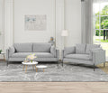 2 Piece Linen Sofa Set with Metal Legs D683