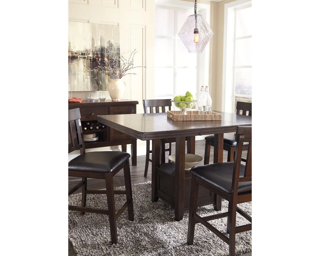 Counter Height Dining Extension Table Dark Brown F70281