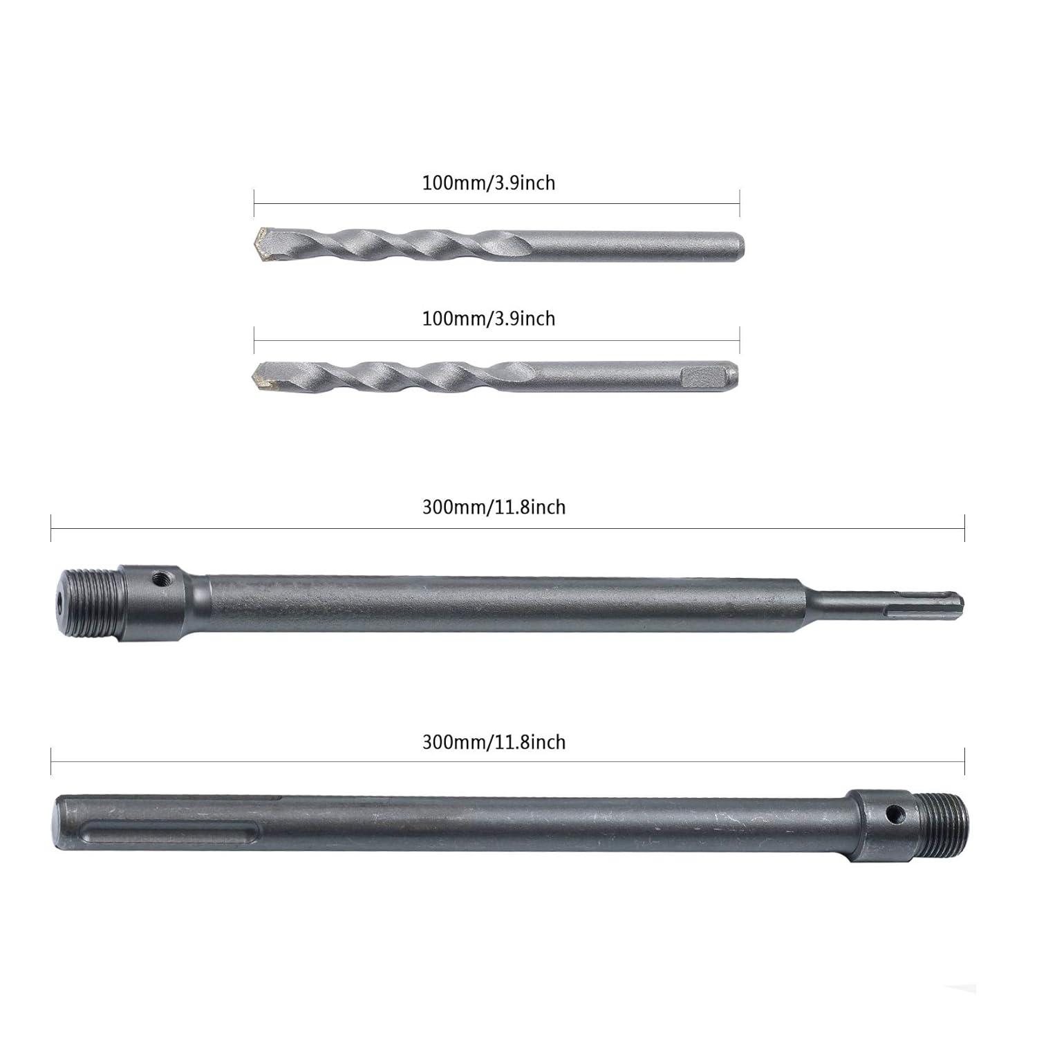 9PCS Tungsten Steel SDS Plus Masonry Drill Bits U29495