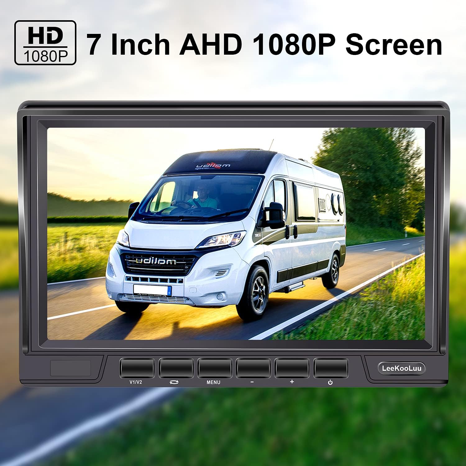 Backup Camera Kit 7 Inch LCD Monitor HD Reverse Camera System Waterproof IR Night Vision Pack of 2 V31095