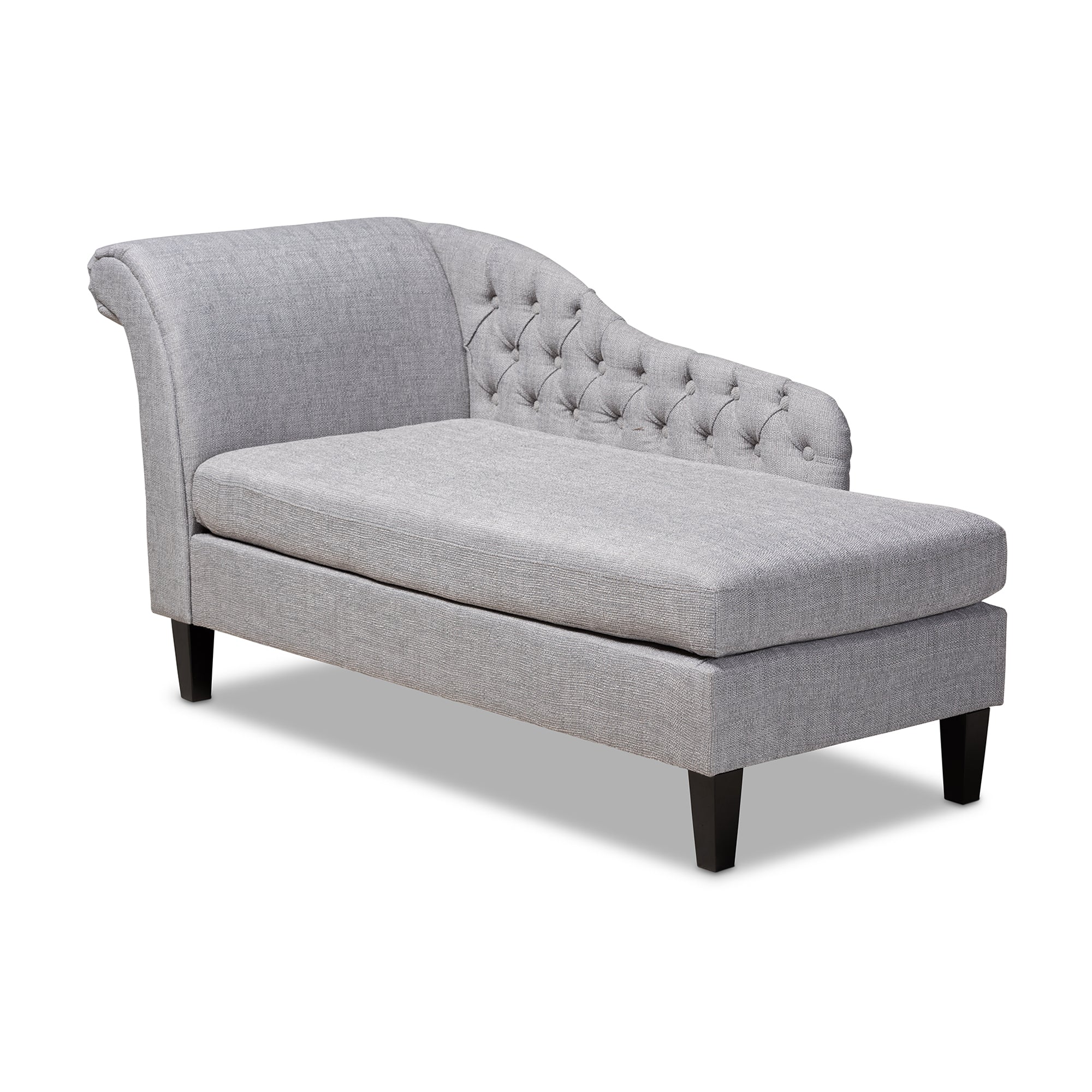 Grey Fabric Upholstered Chaise Lounge H22489