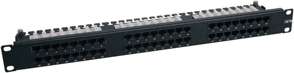 48-Port 2U Rackmount Cat6 110 Patch Panel RJ45 Ethernet Black T854567