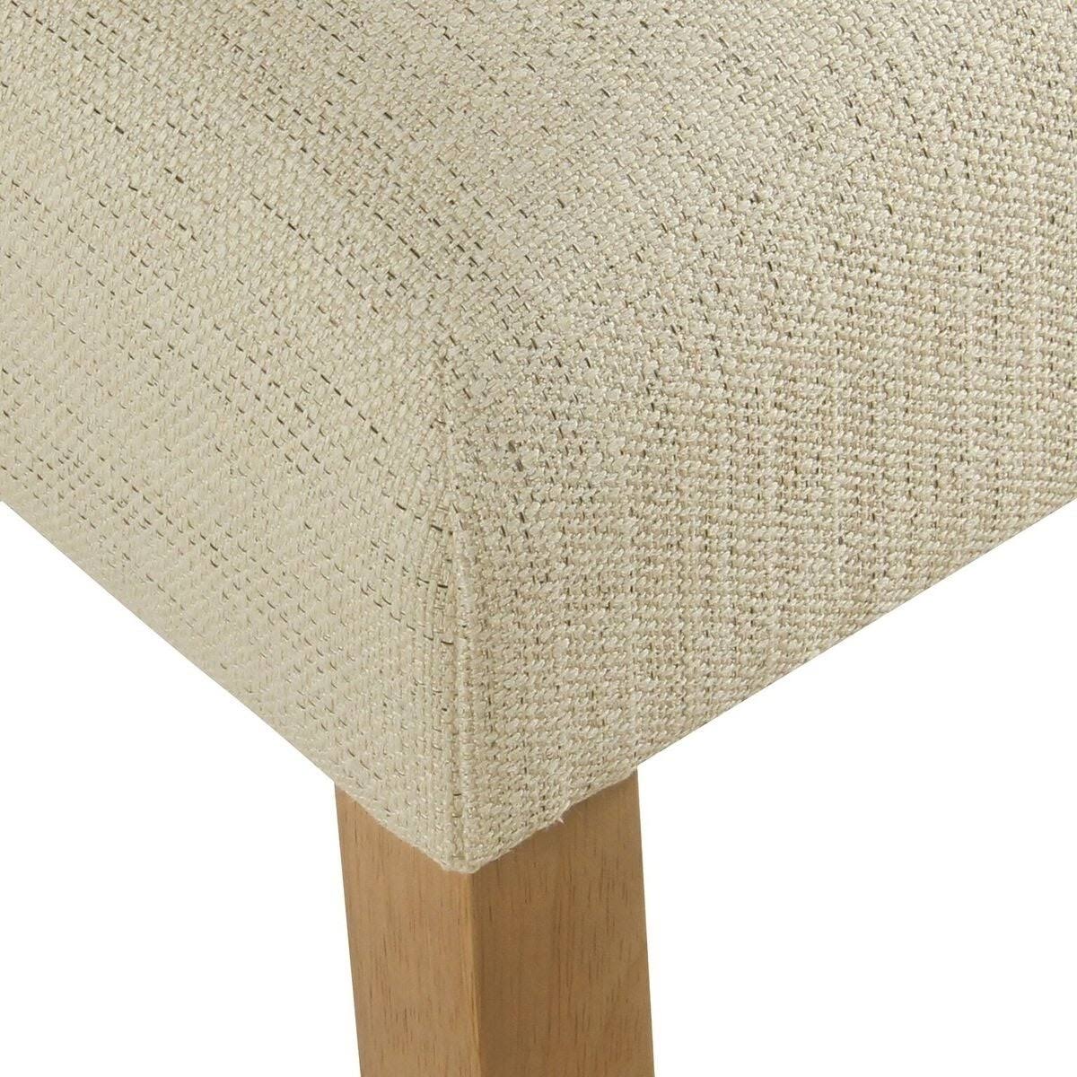 Beige Textured Linen Single Dining Chair L9658