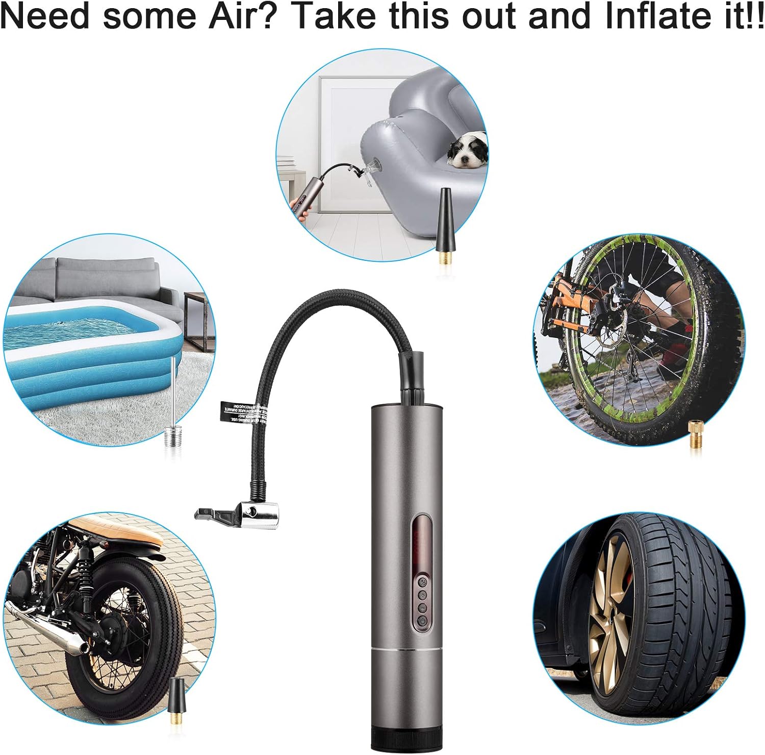6600mAh Cordless Tire Inflator Air Compressor Pack of 2 E58098