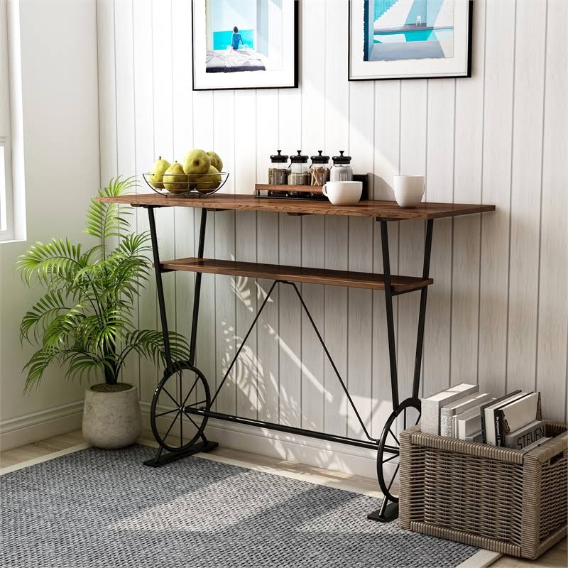 Toasted Barnwood Wood Top Counter Height Dining Table N9947