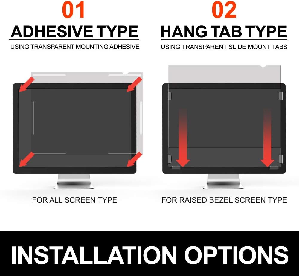 20 Inch Monitor Privacy Screen Filter for 16:10 Widescreen Display, Pack of 2 Q1191