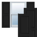 Black Exterior Composite Raised Panel Shutters (Per Pair) D921576