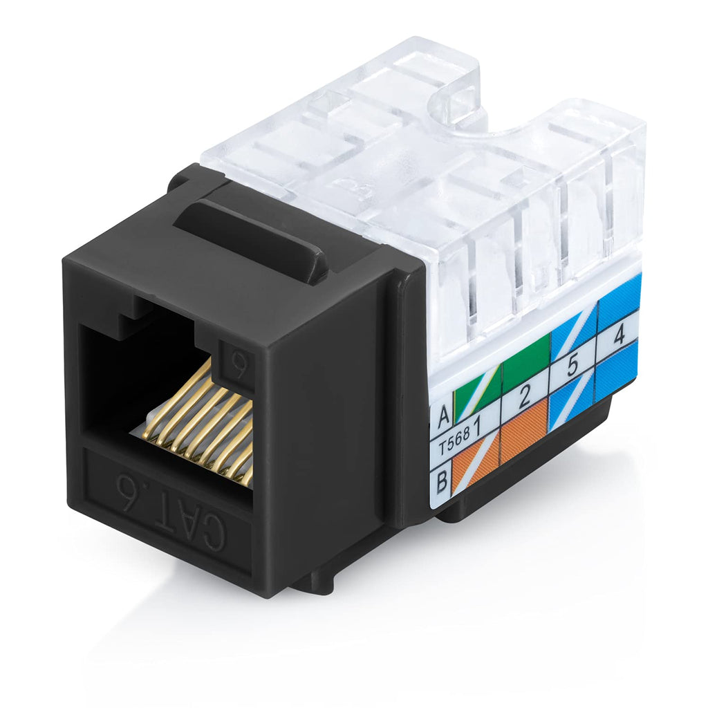 50-Pack White Cat6/5e Keystone Jack M456