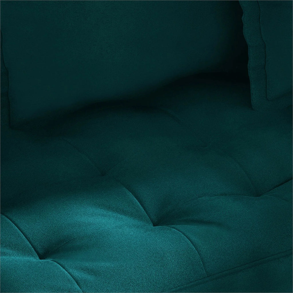 Teal Velvet Upholstered Sofa F628418