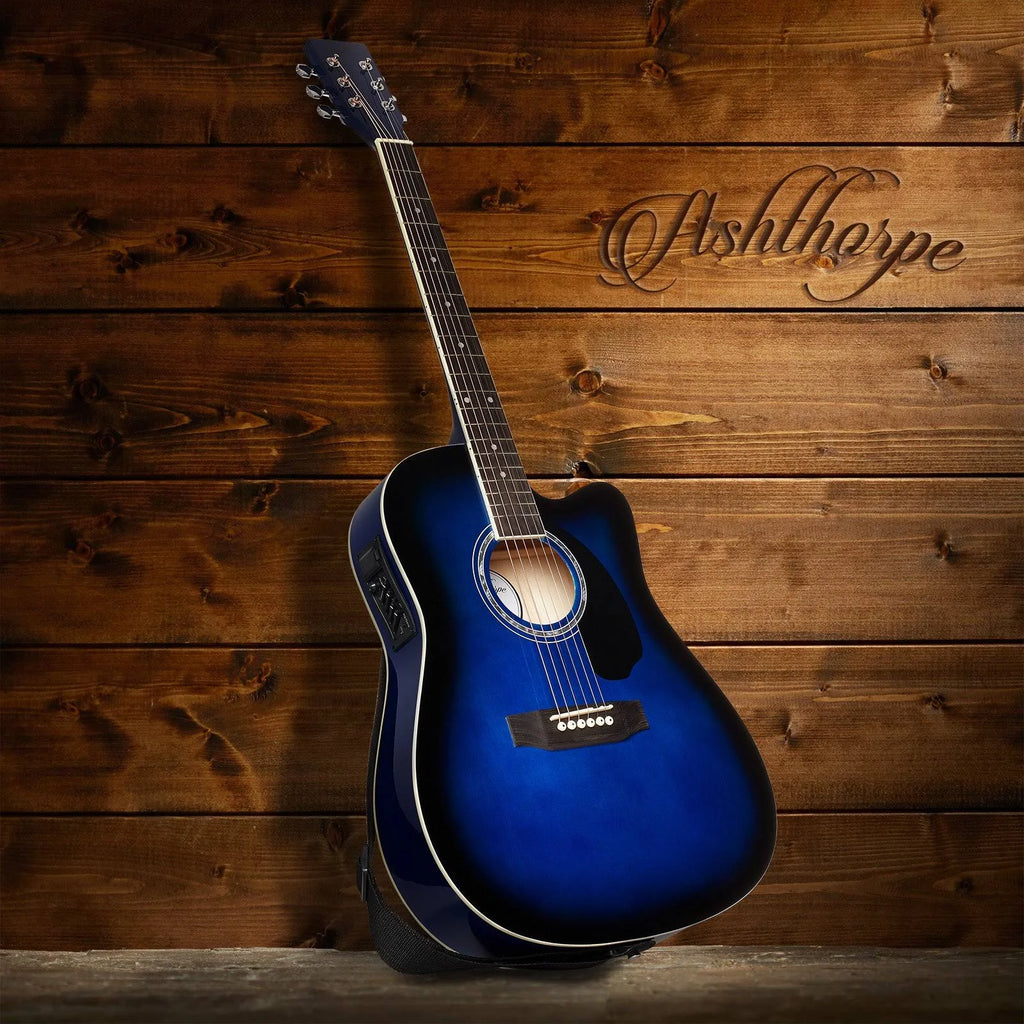 Full-Size Cutaway Thinline Acoustic-Electric Guitar Package K48957
