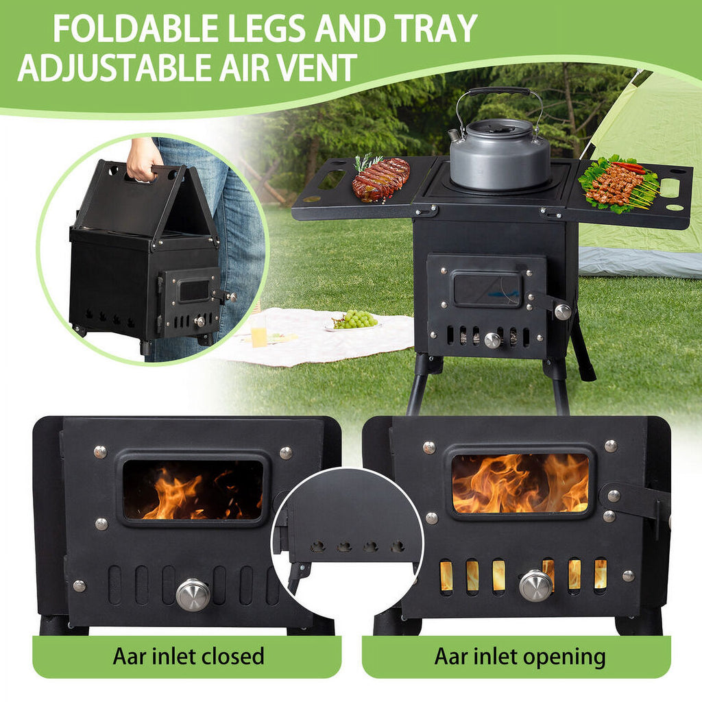 Stainless Steel Portable Camping Stove With 3 Pipes Y8270