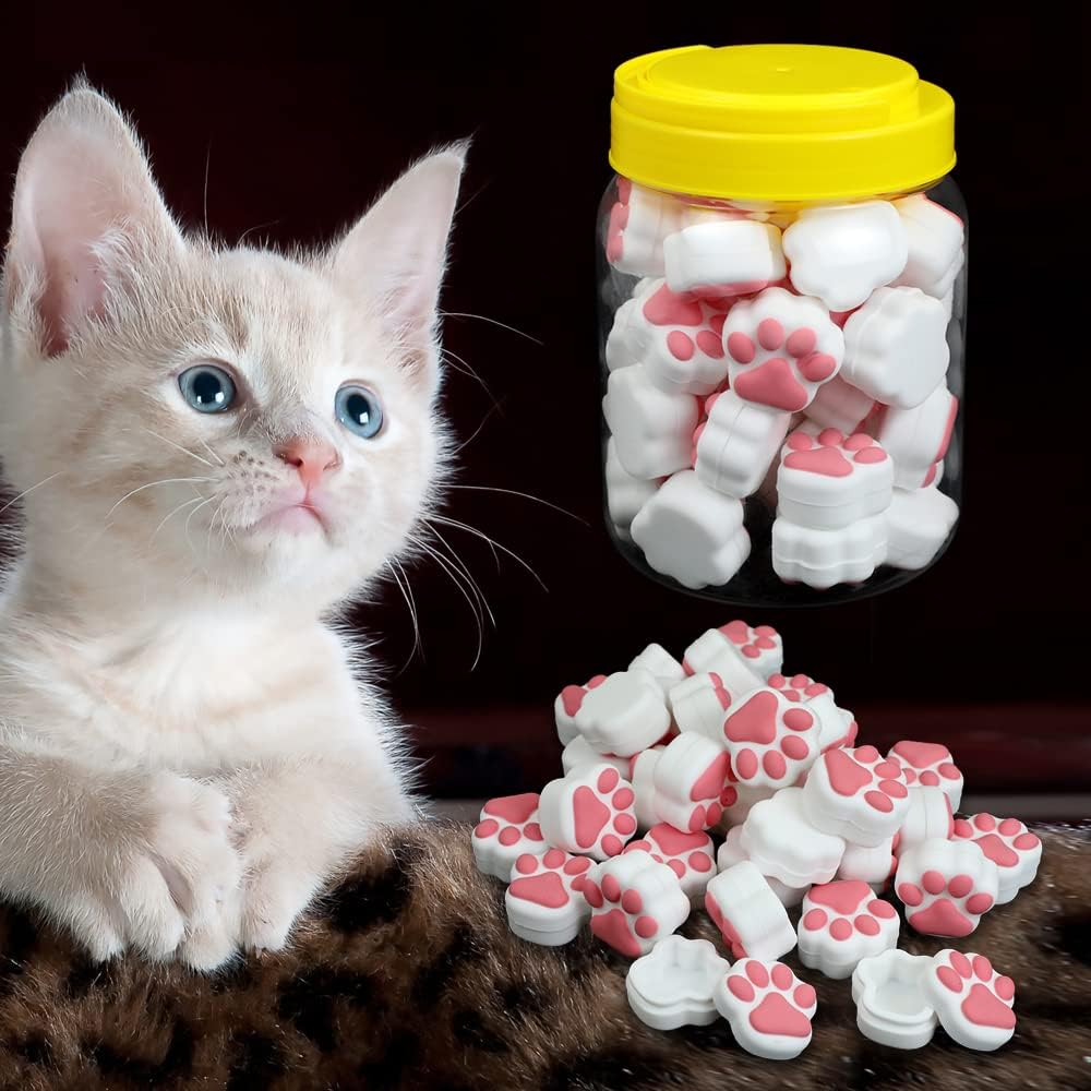 3ml Silicone Container For Wax Non-Stick Food Grade Cat Paw Small Silicone Jars Storage Containers (6) Pack of 2 K852