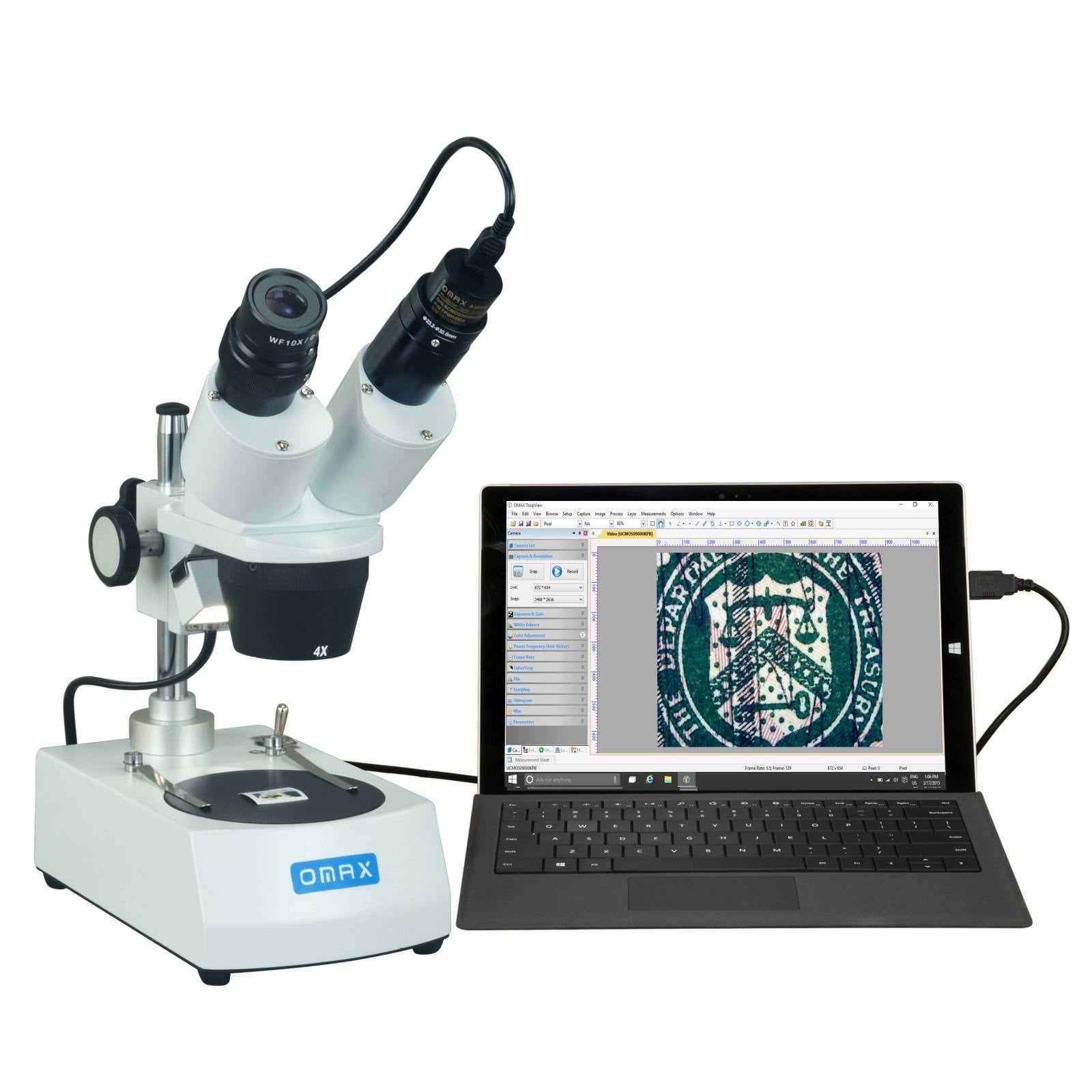 20X-40X-80X Binocular Stereo Microscope with Dual Lights and 3MP USB Camera M390