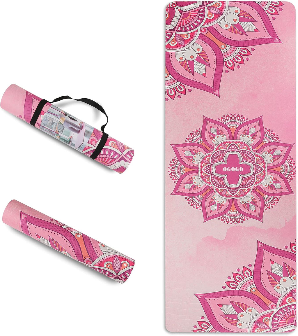 Eco Friendly Suede Yoga Mat with Carrying Strap X46060