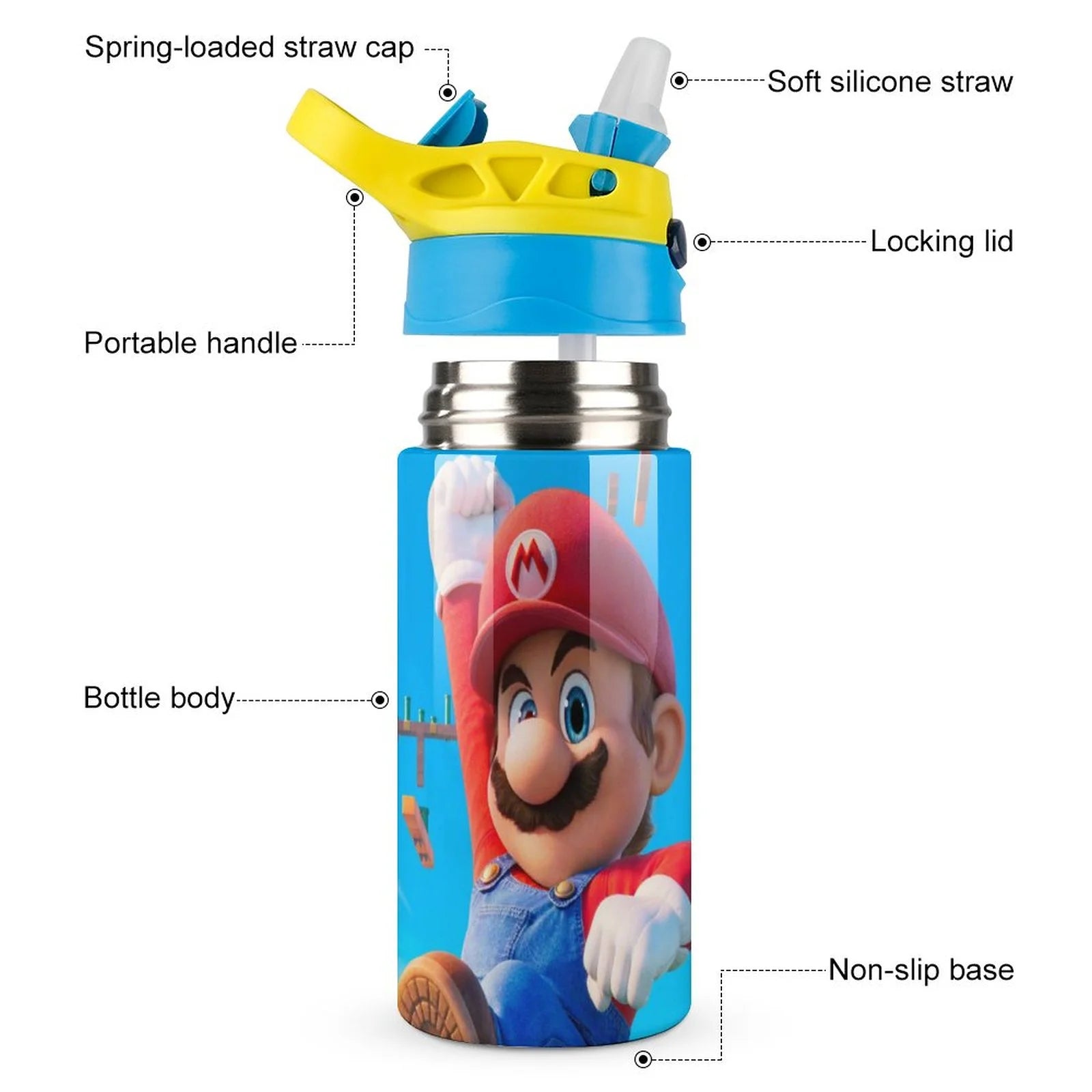 Insulated Stainless Steel Water Bottle with Straw U1952