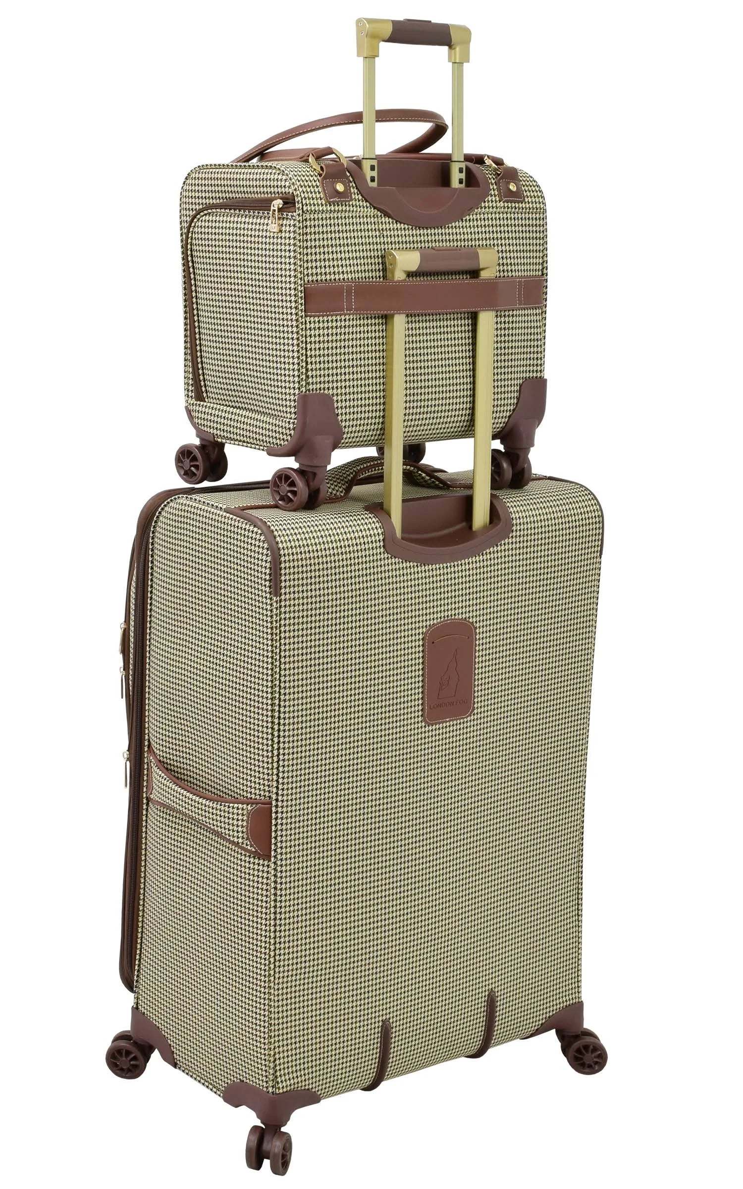 Olive Houndstooth 8-Wheel Under The Seat Bag 15 In. I12992