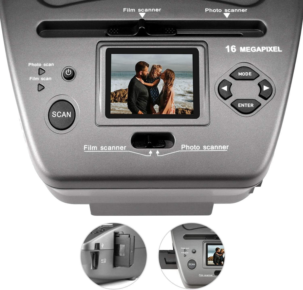 16MP Film Scanner with 2.4 LCD Screen D110434