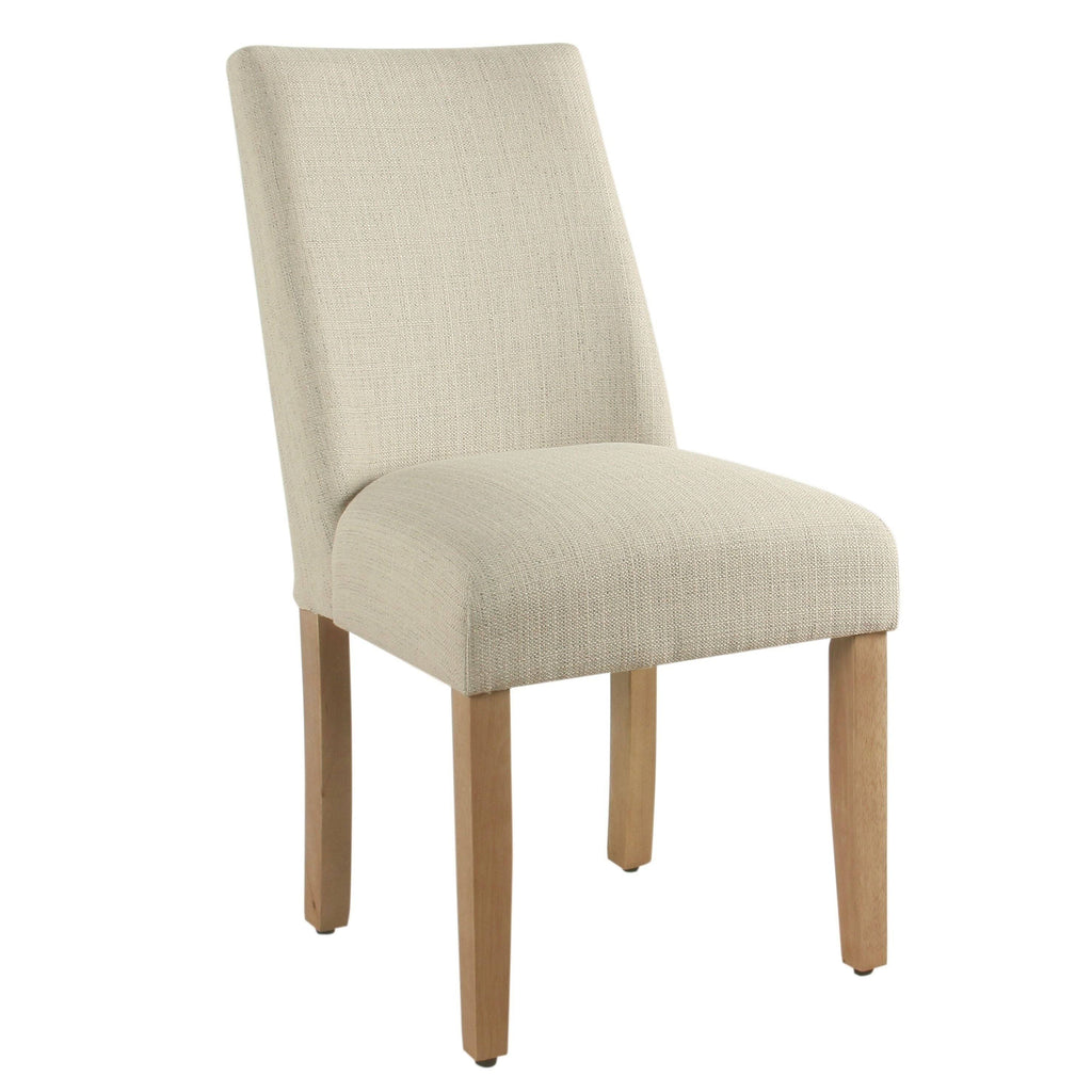 Beige Textured Linen Single Dining Chair L9658
