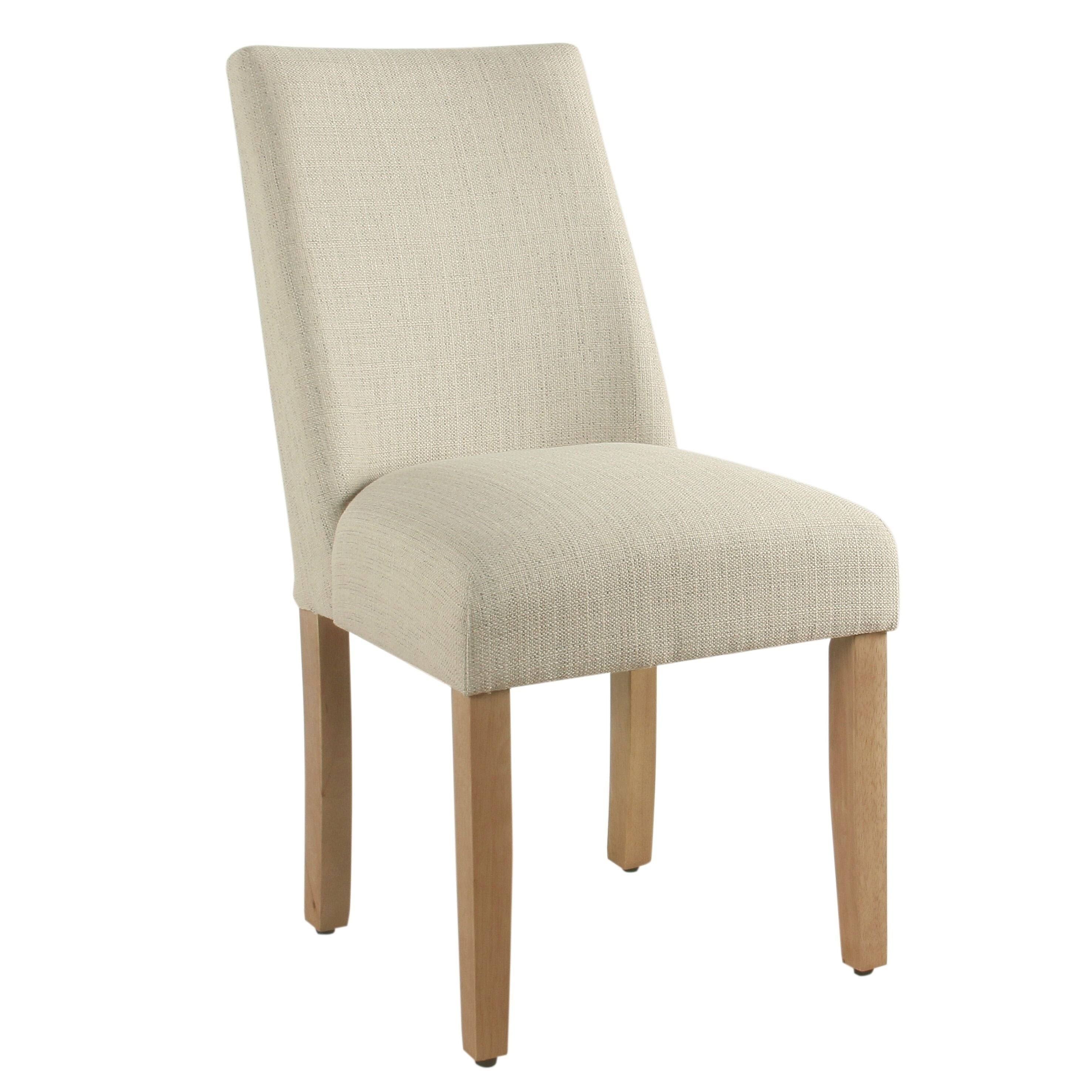Beige Textured Linen Single Dining Chair L9658