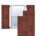 15 in. x 40 in. Real Wood Raised Panel Shutters Pair W9536