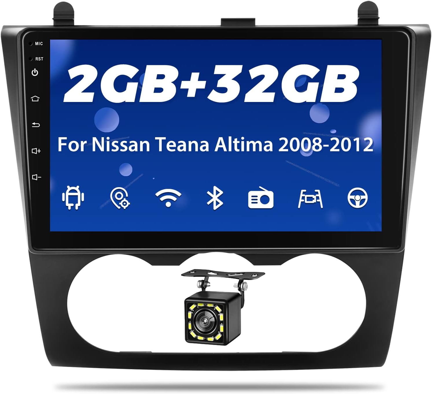 9 Inch Android Car Stereo with Navigation WiFi Bluetooth Backup Camera R70927