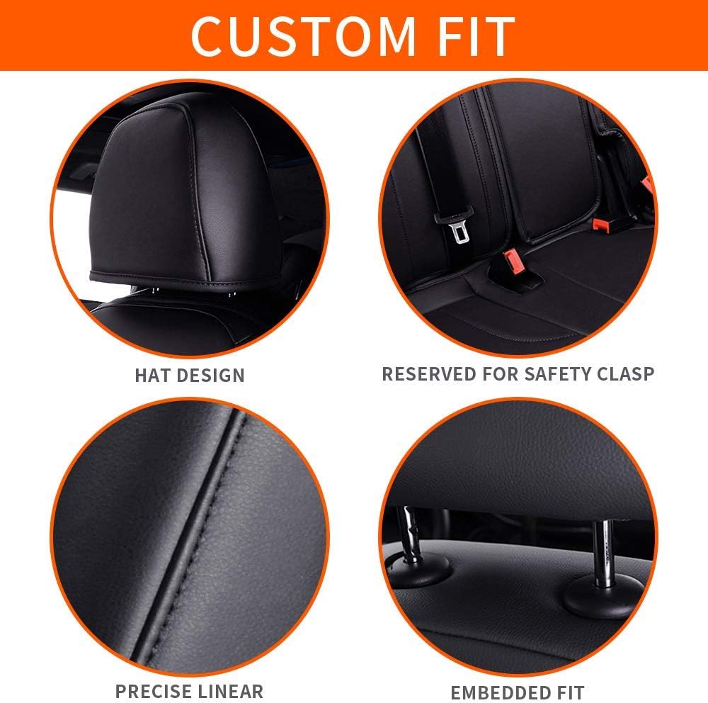 Faux Leather Car Seat Covers Full Set for 2017 2022 CRV L9787