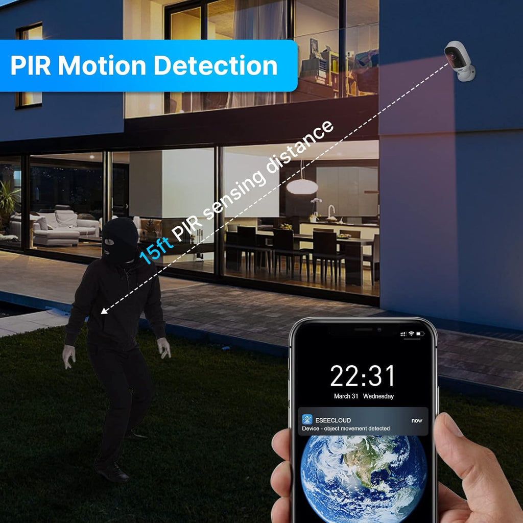 2K Wireless Security Camera System 2-Cam Kit with NVR D41742